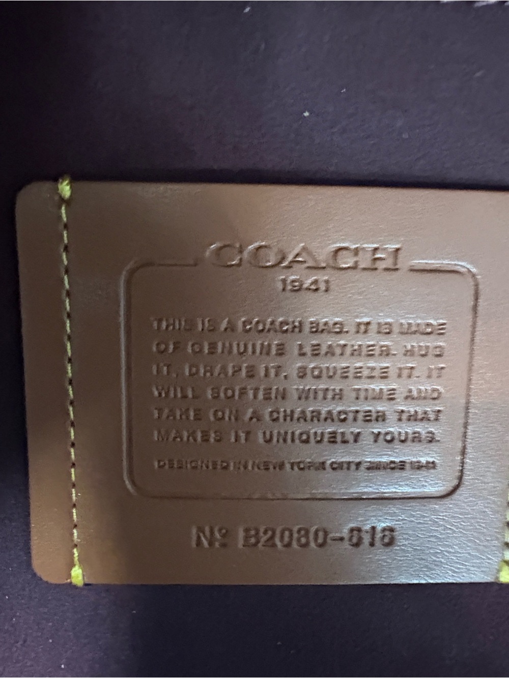 Coach 1941 Troupe Tote 616 - Picture 5 of 6